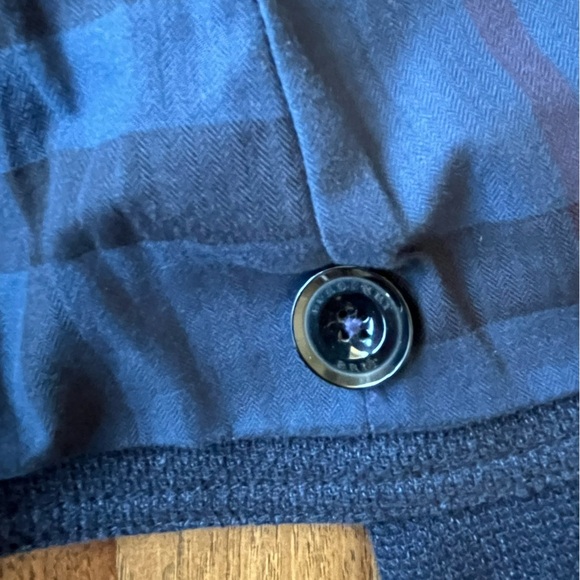 Burberry Brit Navy Blue Linen Cotton Women’s Blazer Jacket Sz 6 Academia Preppy - Picture 5 of 11